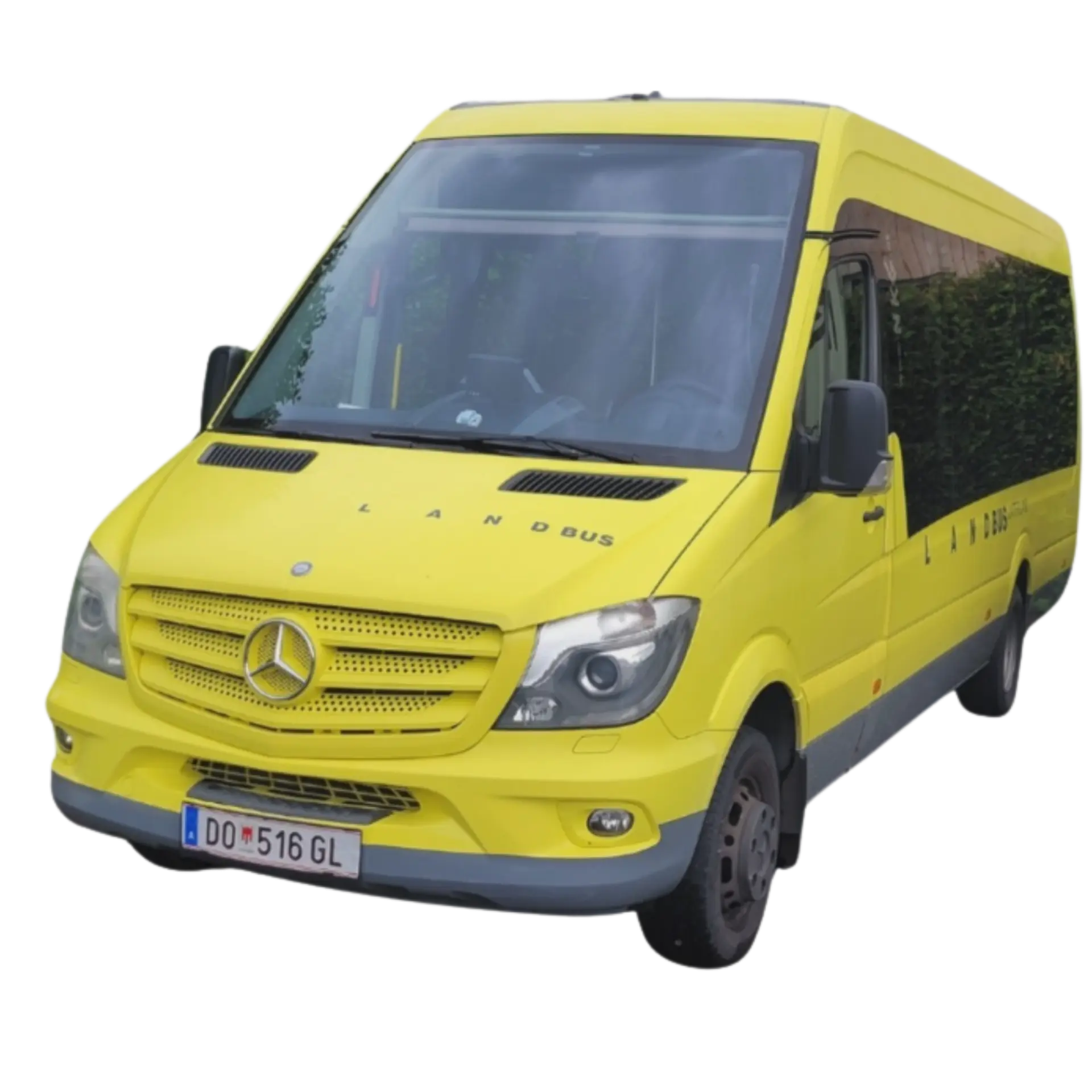 Gelber LAND BUS Shuttlebus